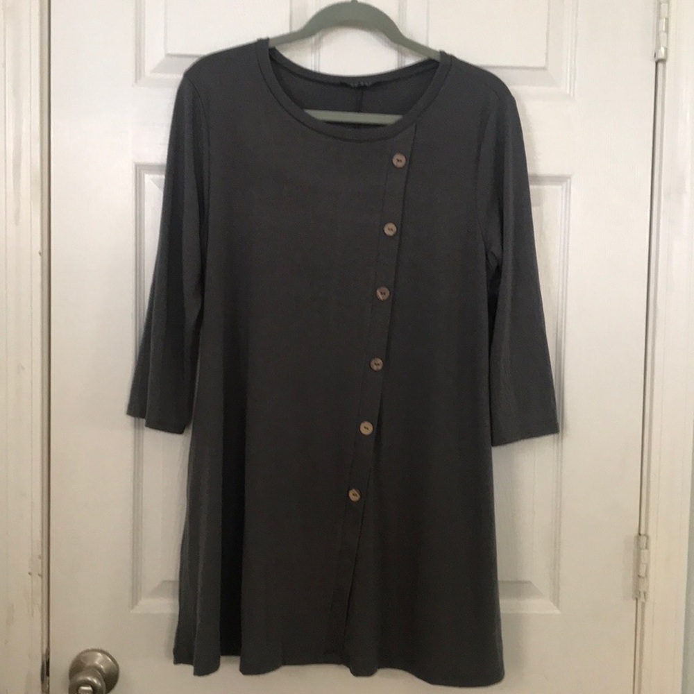 Knit Tunic with Button Accents